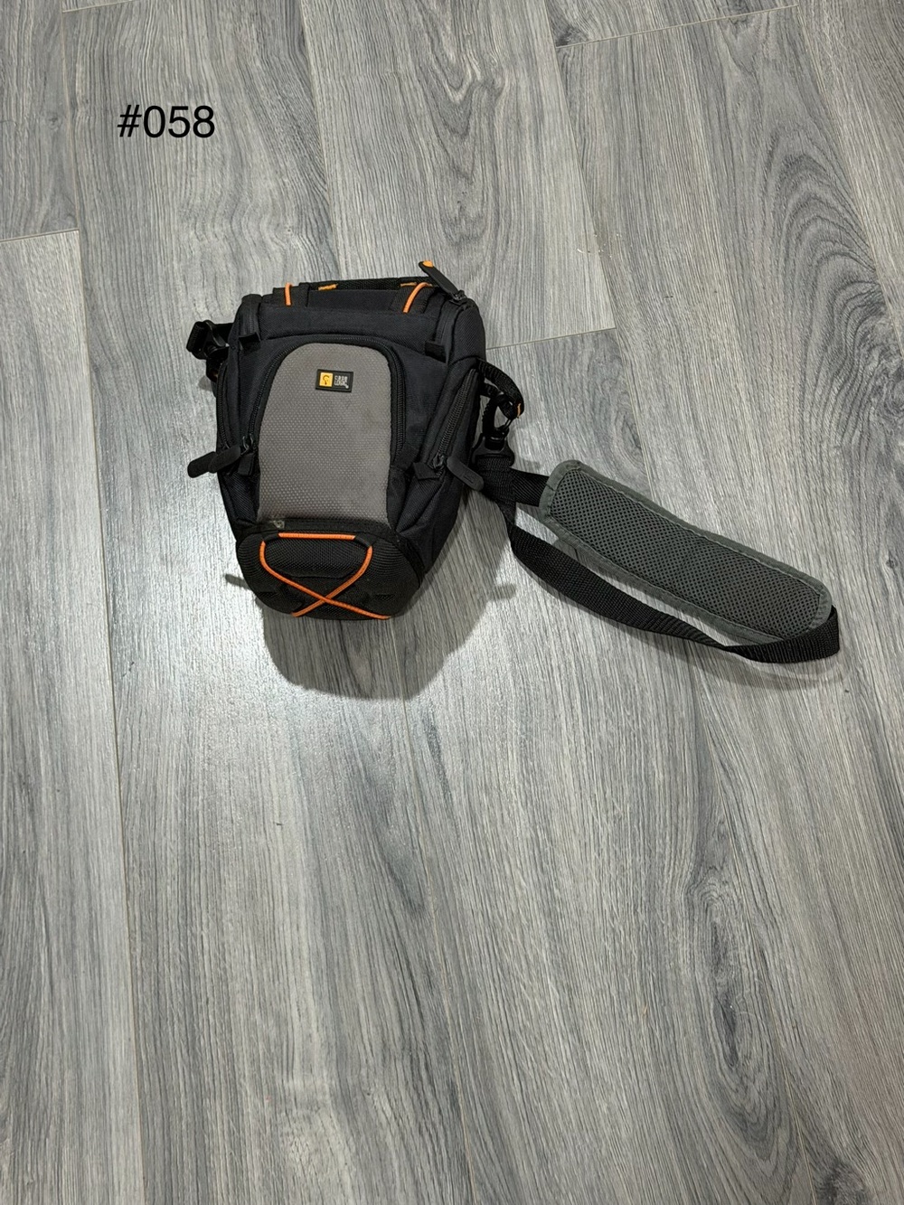 Case Logic Gray & Black Compact Camera Shoulder Bag with Orange Accents